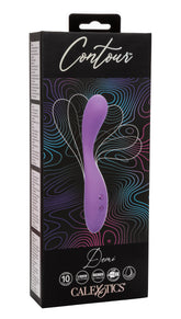 Contour Demi Purple Flexible Liquid Silicone Massager with 10 Vibration Functions and USB Rechargeable Waterproof Design Vibrators